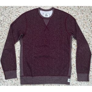 Reigning Champ Men's Maroon Long‎ Sleeve Crew Neck Sweatshirt Size Small